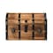 Vintiquewise Large Wooden Pirate Lockable Trunk with Lion Rings QI003038L - alternate 3